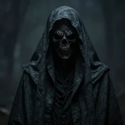 dementor. draped in dark sheet. dark colors. menacing. haunting. frightening. extrme close up. trending on artstation. award winning. artgem. greg rutkowski. beksinski. extremely detailed. 4 k.