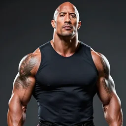 dwayne johnson. ledger art style.