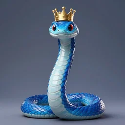 a a tall blue anamorphic snake man wearing a golden crown, by craola and tooth wu, concept art, digital illustration, trending on artstation