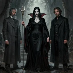 vampire priestess, by donato giancola and berthold woltze.