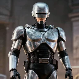 still frame from robocop in the new dragon ball gt movie. directed by artgerm
