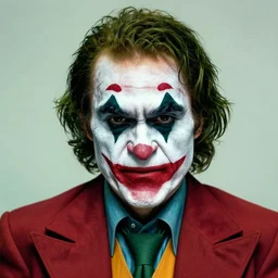 angry Mauricio Macri as the Joker in Elaborate Cat Man Makeup and prosthetics designed by Rick Baker, Hyperreal, Head Shots Photographed in the Style of Annie Leibovitz, Studio Lighting