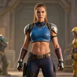 cinematic still of Ronda Rousey as Samus Aran in Metroid: The Movie (2019)