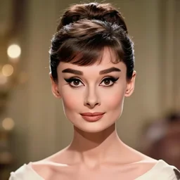 young audrey hepburn, bokeh, beautiful face!!!!, sharp focus, cg animation, lifelike, animated, realistic, character select portrait, by artgerm, greg rutkowski, alphonse mucha, 3 d