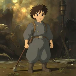 ottoman foot - soldier, studio ghibli, comfy