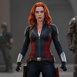 Norman Reedus as Black Widow from The Avengers, cinematic photo