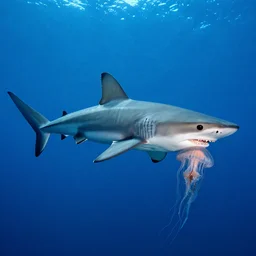 shark with jellyfish fins