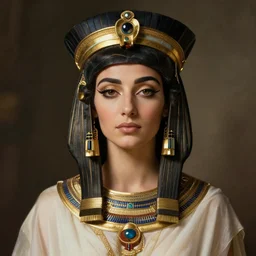 beautiful portrait of Cleopatra , trending on artstation, by Edmund Leighton