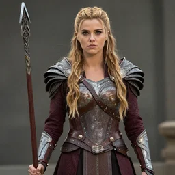 photo of alexandra daddario as a valkyrie warrior