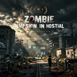 zombie invasion in hospital video game home screen