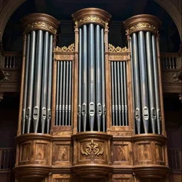 pipe organ album art, hyper realistic, fantasy art, in the style of chris foss and alan lee, intricate, hyper detailed, smooth