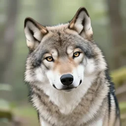 cute drawing of a wolf tilting its head, hd, 8 k