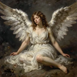 fallen angels, epic scene, photorealistic, highly detailed, texture, soft light, dramatic, moody, ambient, painting by gustave dore