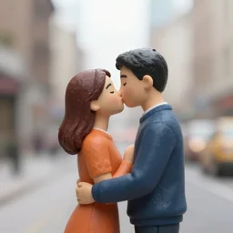 a 2 8 mm macro photo of a couple kissing in the city in silhouette in the 1 9 7 0 s, bokeh, canon 5 0 mm, cinematic lighting, dramatic, film, photography, golden hour, depth of field, award - winning, 3 5 mm film grain, low angle