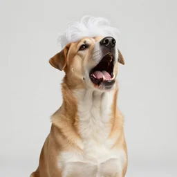 canine karl marx ( karl barx ) as a dog, barking about the failures of capitalism and how the fat cats are creating a rat race of exploitation.