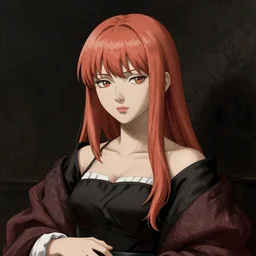 A portrait of makima from chainsawman with renaissance style