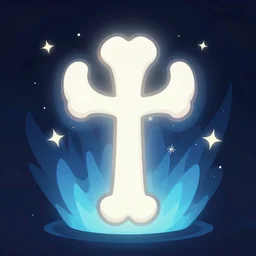 bonecolor powerful magic human sacrifice symbol, epic legends game icon, stylized digital illustration, radiating a glowing aura global illumination, octane render, unreal engine