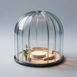 glass circles house octane render