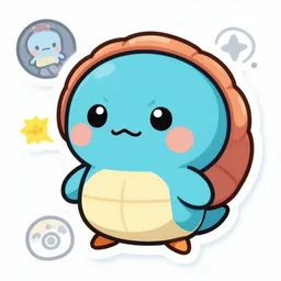 cute miss mascot coquiperl coquiperl clamperl pokemon sticker art, cronobreaker, beeple game icon