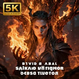 hyperrealist portrait of sylvanas windrunner burning the world tree. by bayard wu, fantasy art, photo realistic, dynamic lighting, trending on artstation, poster, volumetric lighting, very detailed faces, 4 k, award winning