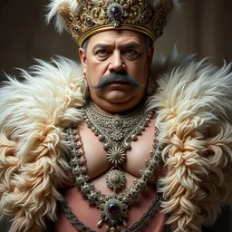 upper body portrait of viktor orban as the gay queer drag queen of lgbtq nation, drag queen, fat, jewelry, greek, swag, intricate, fluffy clothing, upper body, highly detailed, digital painting, artstation, concept art, sharp focus, cinematic lighting, illustration, art by artgerm and greg rutkowski, alphonse mucha, cgsociety