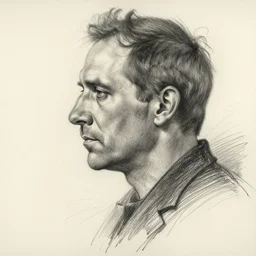a realistic yet scraggly portrait sketch of the side profile of a stern and sophisticated david baszucki, trending on artstation, intricate details, in the style of frank auerbach, in the style of sergio aragones, in the style of martin ansin, in the style of david aja, in the style of mattias adolfsson