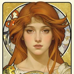realistic detailed face portrait of the The Fool of the Tarot by Alphonse Mucha, Ayami Kojima, Amano, Charlie Bowater, Karol Bak, Greg Hildebrandt, Jean Delville, and Mark Brooks, Art Nouveau, Neo-Gothic, gothic, Tarot card, rich deep moody colors