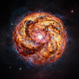 supercomputer generated image of the explosion of a supernova, highly detailed