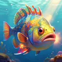 portrait of humanoid angler fish, intense, an ultrafine hyperdetailed illustration by kim jung gi, irakli nadar, sharp focus, bright colors, destiny 2, fantasy, d & d, deep sea monster, unreal engine 5, global illumination, radiant light