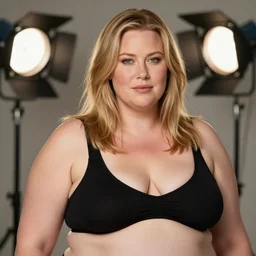 photoshoot of gwyneth paltrow as a morbidly obese woman, studio lighting, soft focus, 5 0 mm