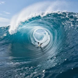 beautiful surf, tunnel view, teahupoo, intricate detail, cinematic, 8 k, hyperrealistic