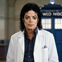 a film still of michael jackson as the new doctor in doctor who