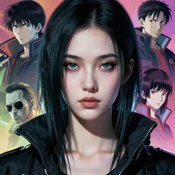 cyberpunk lydia deetz | | very very anime!!!, fine - face, audrey plaza, realistic shaded perfect face, fine details. anime. realistic shaded lighting poster by ilya kuvshinov katsuhiro otomo ghost - in - the - shell, magali villeneuve, artgerm, jeremy lipkin and michael garmash and rob rey