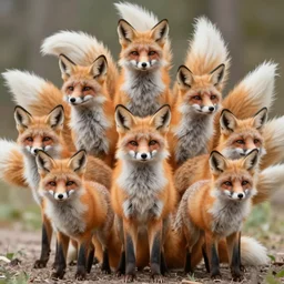 nine - tailed fox portrait, wide angle