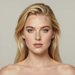 masterpiece head-on symmetrical centered painted portrait, Imogen Poots as a paladin, blonde hair, elegant, in the style of ROSSDRAWS and Ruan Jia and Ross Tran and Alphonse Mucha and Ayami Kojima and Charlie Bowater and Karol Bak and Jean Delville, pixar, maya engine, splash comics, Art Nouveau, rich bright colours