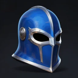 Beautiful Blue Helmet, rpg, digital art, dark background, runescape, skyrim, final-fantasy, trending on ArtStation