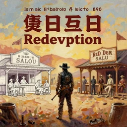 ismail inceoglu epic painting of wild west book cover, year 1 8 9 0, the saloon, line art, ink, art concept for a book cover!!, red dead redemption, warm colours. oil painting, highly detailed, centered, hyperrealism, romantic, concept art, smooth, sharp focus trending on artstation, by greg manchess and by craig mullins and by kilian eng and by jake parker