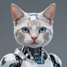 ultra detailed portrait of a futuristic cybernetic cyborg cat, by tom bagshaw and anna dittman, disco lights backdrop, perfect eyes and face, 3 5 mm lens, biomechanical robot, deep depth of field, artstation, 8 k