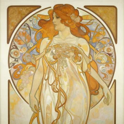 a streamline moderne painting in the style of gerald brom, and in the style of charlie bowater, and in the style of alphonse mucha. symmetry, smooth, sharp focus, semi - realism, intricate detail.