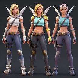 fortnite skin models angels style concept art skin model, 3d models
