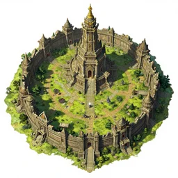 full - color fantasy floor plan map of a ruined temple, 8 k, sharp details, highly detailed, bold edges, by greg rutkowski and james gurney, trending on artstation