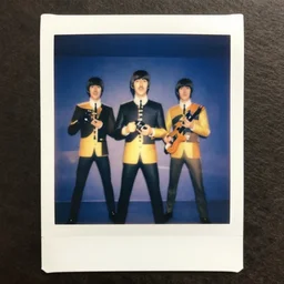 Polaroid screencap of the beatles in the game fortnite
