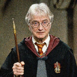 Harry Potter as an 80 year old man