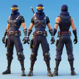 fortnite skin models samurai ninja stle , 3d models