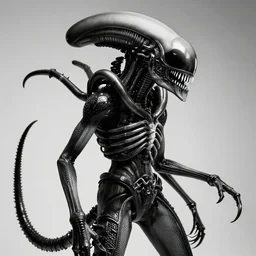 stunning fashion bw photograph of a xenomorph venom, studio light, aperture 1. 2, zeiss lens, by mikhail vrubel
