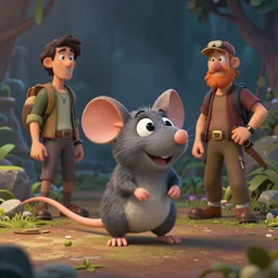 a rat,  in the style of Rayman origins, michael ancel, Ruan Jia and Mandy Jurgens and Greg Rutkowski, trending on Artstation, award winning, unreal engine, octane render W 1024