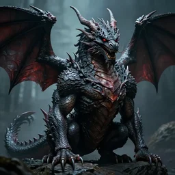 portrait of an ominous, strong dragon, photorealistic, 8 k