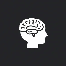 minimalist logo icon for a wandering mind, one person, brain filter attention, retro psychology, victo ngai, kilian eng, lois van baarle