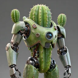 Close-up shot.3d hard surface design, octane rendered, robotic bionic Technical, robotic Cactus design, hardops, Bionic Arms and eyes, artstation trending, wow, 8k, intricate, highly detailed, digital painting, artstation, concept art, smooth, sharp focus, illustration, Unreal Engine 5, 8K, art by Moebius, artgerm and Greg Rutkowski, Alphonse Mucha