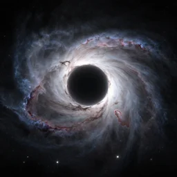 nebula in space, black hole, volumetric lighting, high quality, octane render